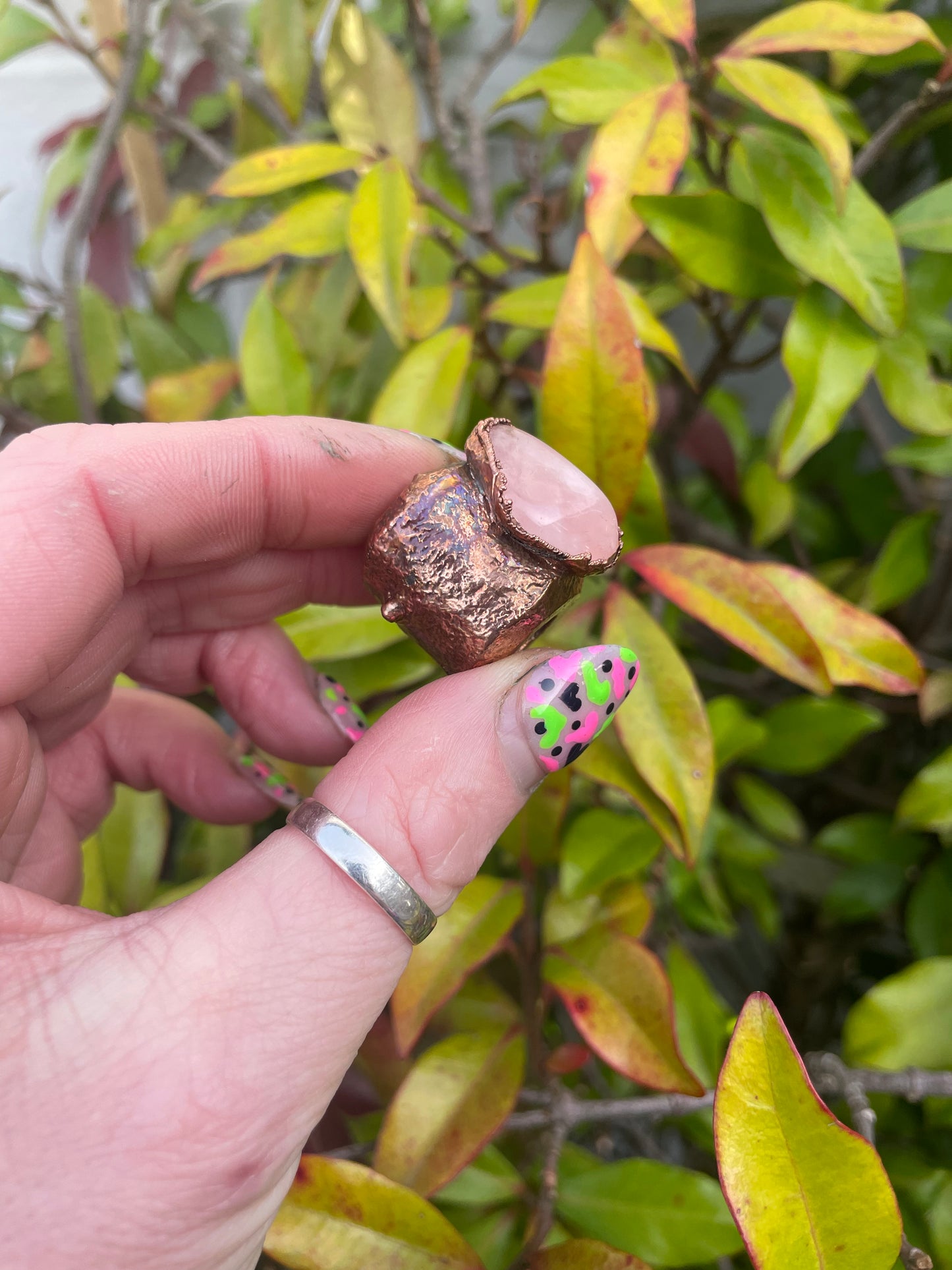 Chunky Rose Quartz Copper Bead Bae