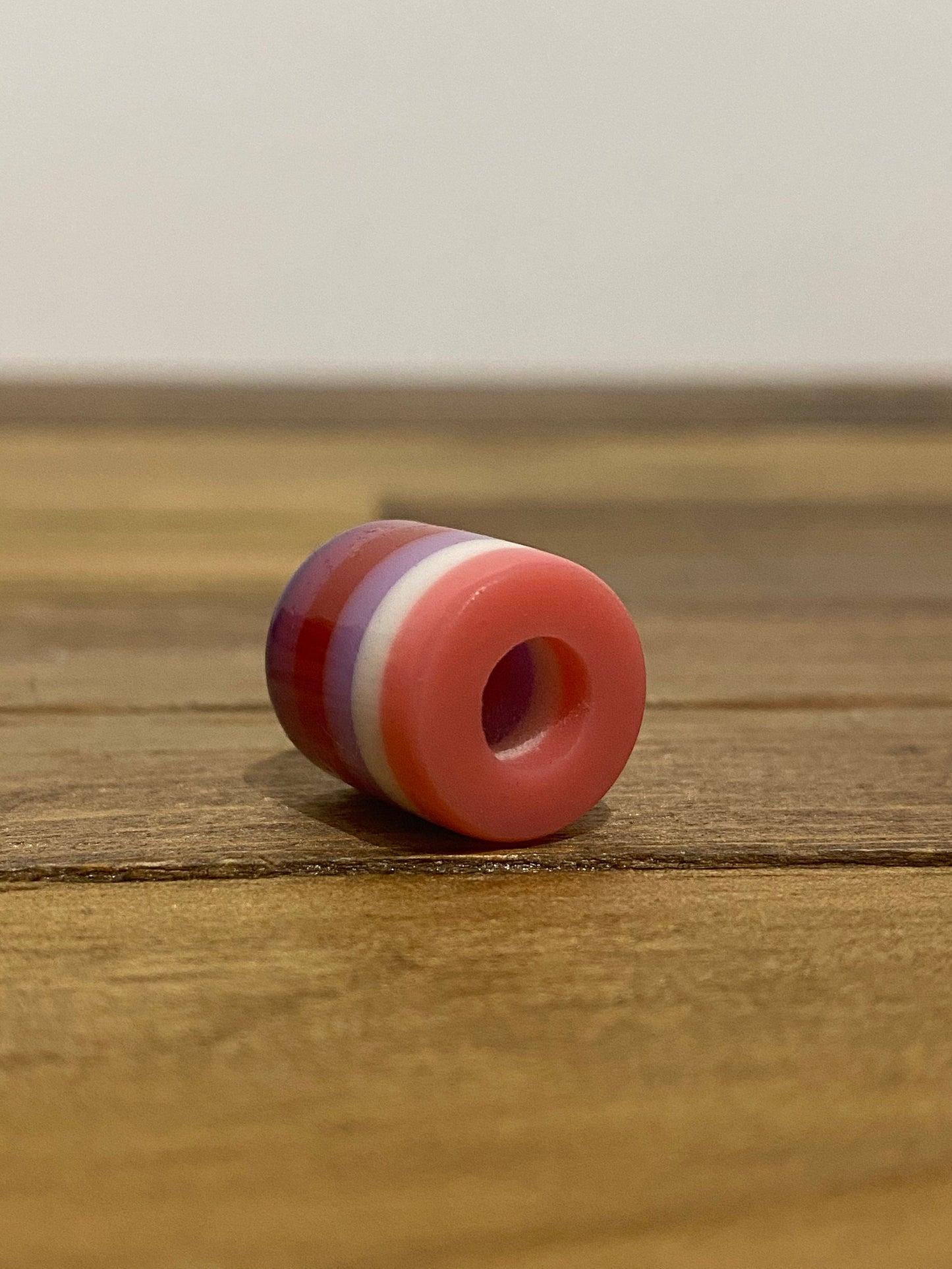 Berry Vanilla Acrylic Dreadlock Bead