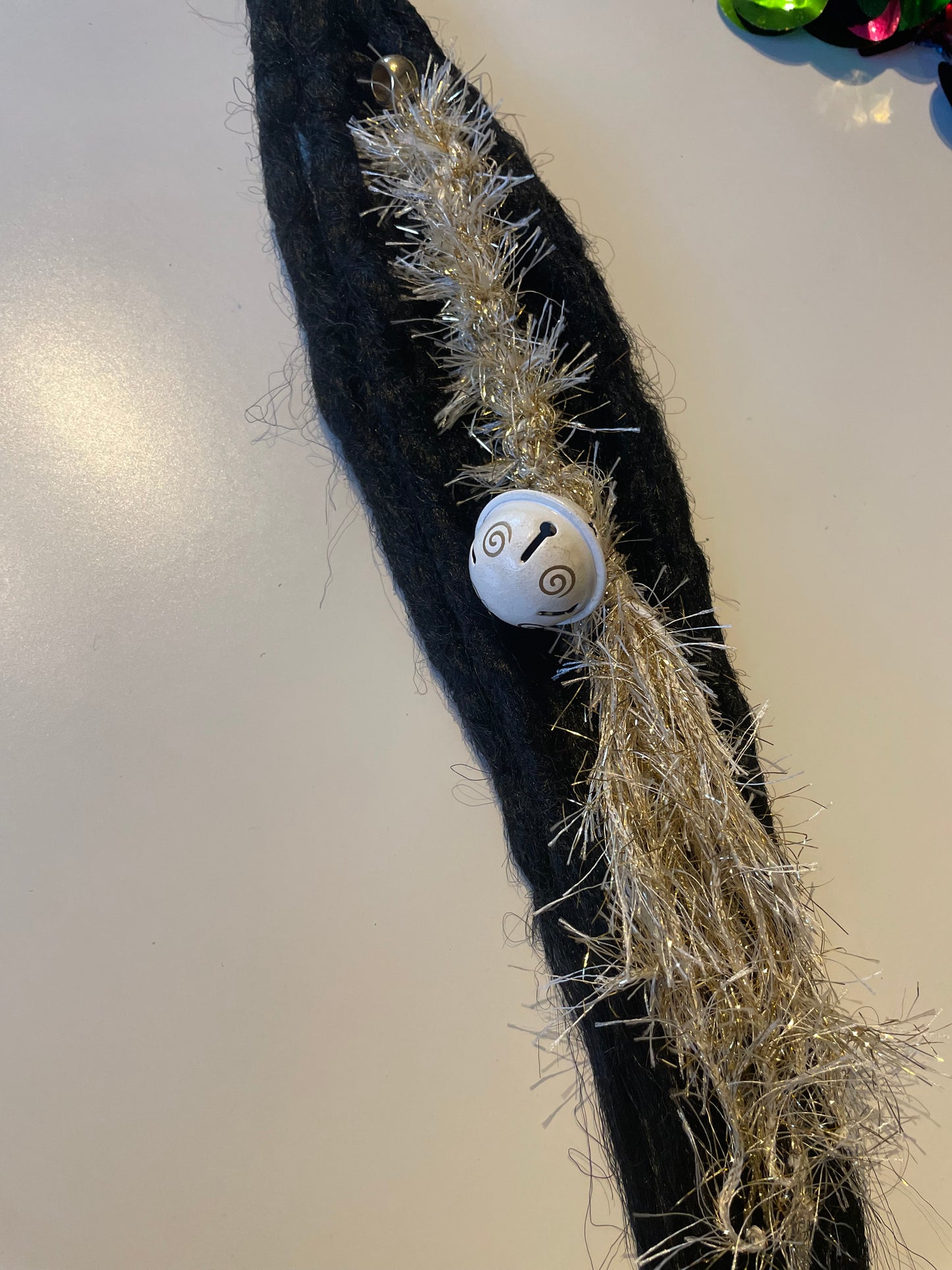 Golden Festive Jingle Bell Bead Wrap