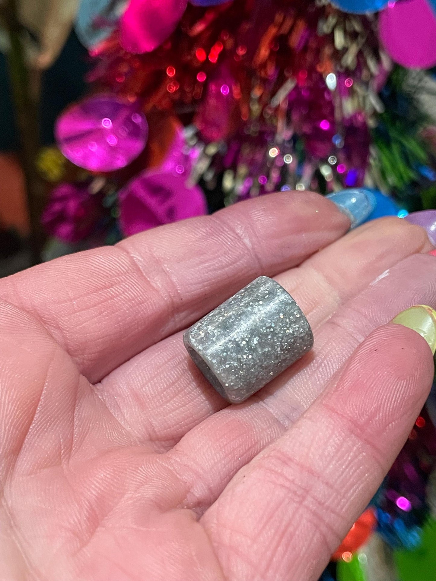 Disco Ball  Acrylic Dreadlock Bead