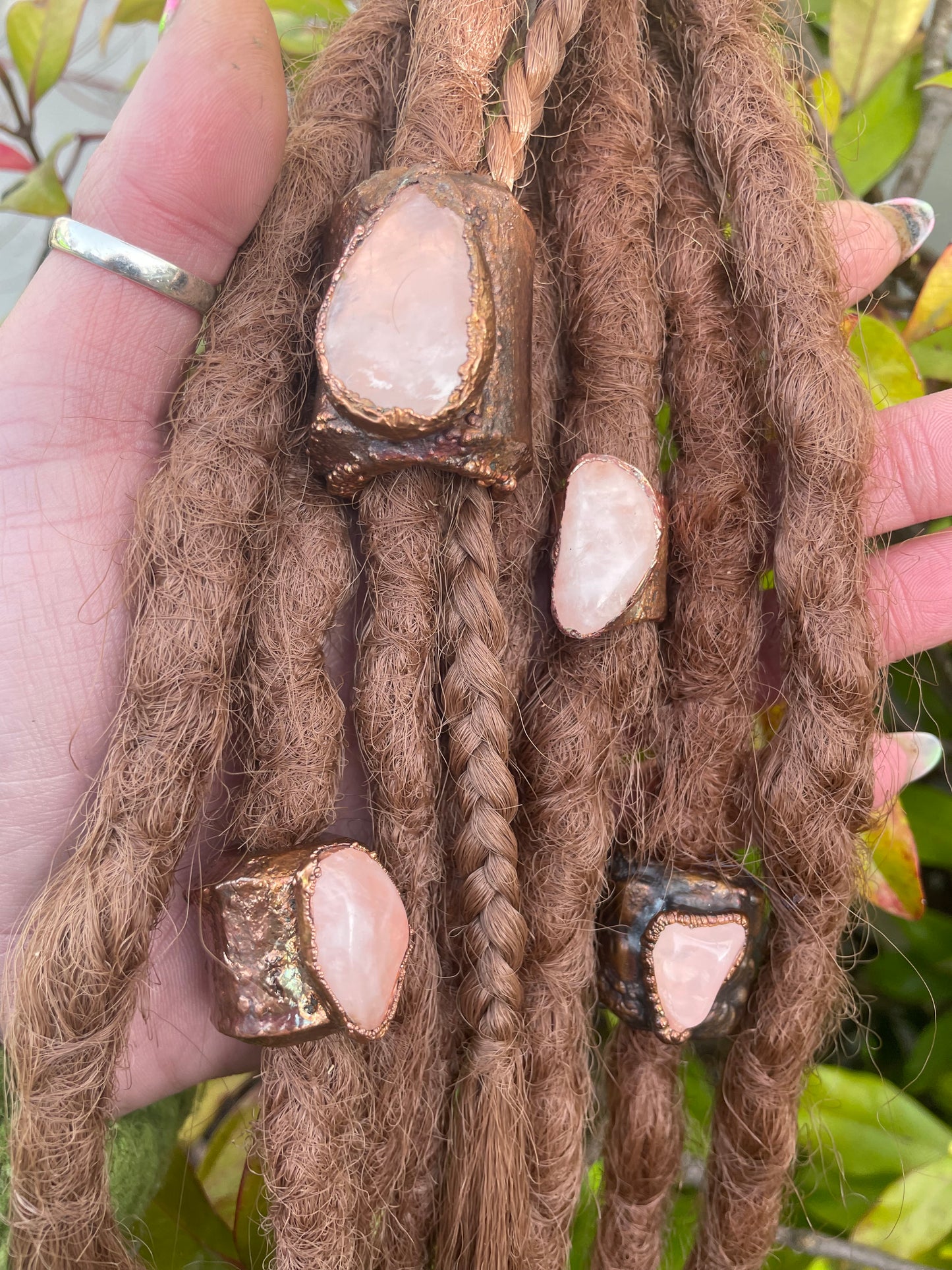 Rose Quartz Copper Bead