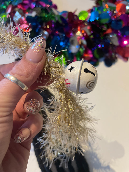 Golden Festive Jingle Bell Bead Wrap