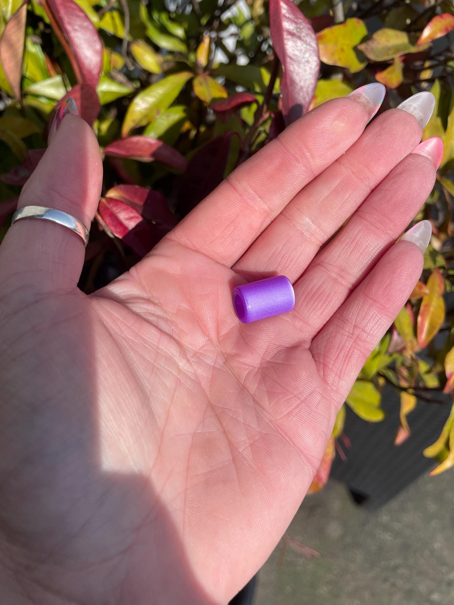 Violet Flash Acrylic Dreadlock Bead