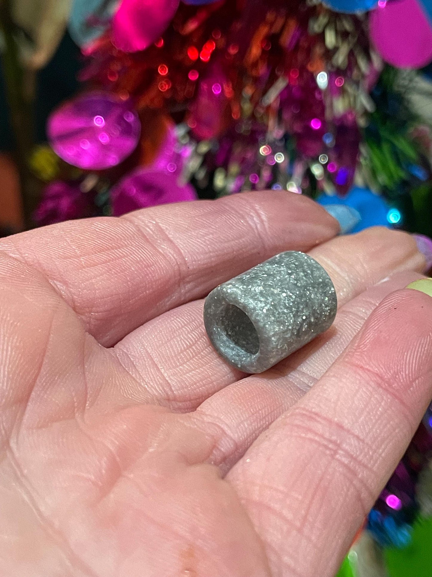 Disco Ball  Acrylic Dreadlock Bead