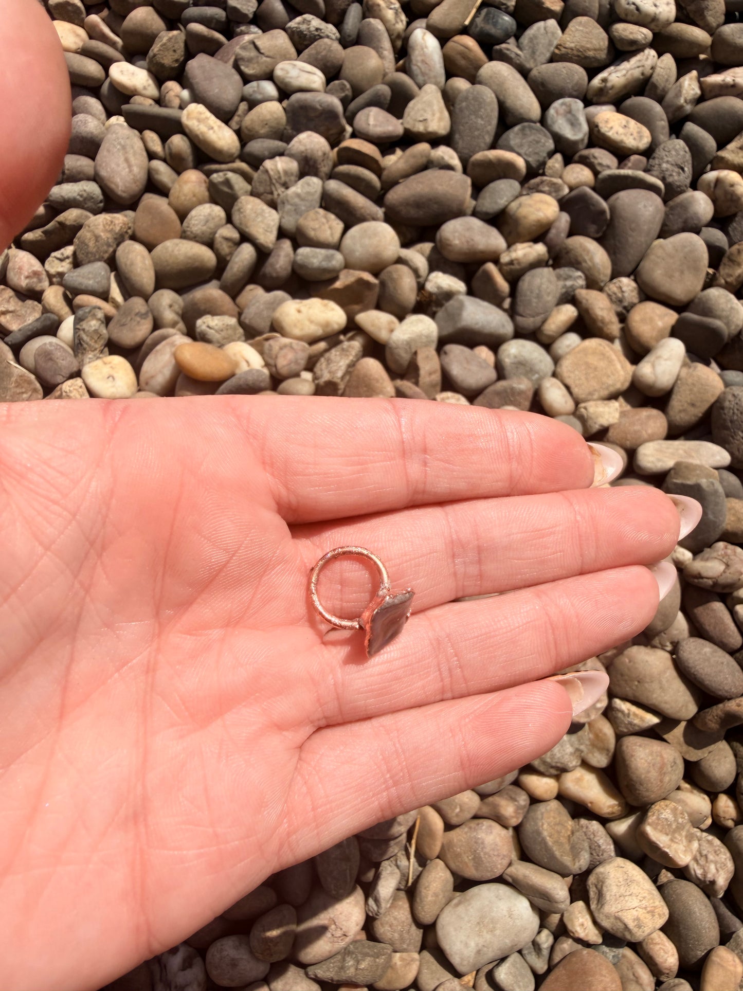 10mm Floating Abalone shell copper dreadlock ring
