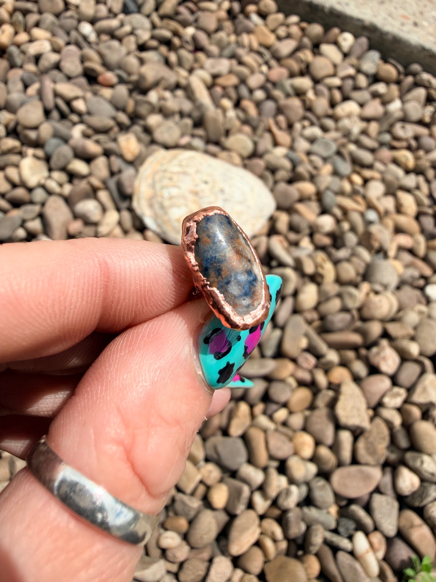 6mm Floating Sodalite Dreadlock Ring