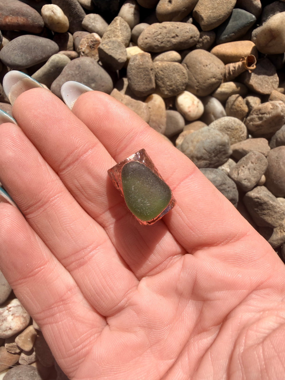 “Hunk” 10mm Seaglass Bead