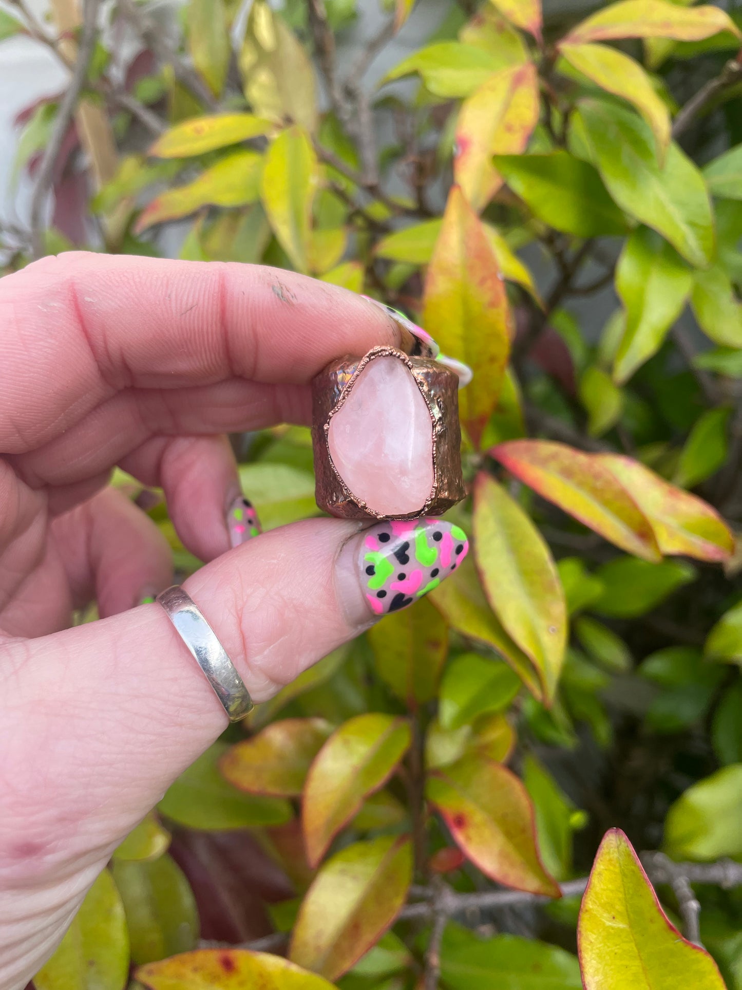Chunky Rose Quartz Copper Bead Bae
