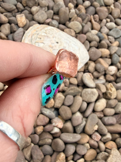 6mm Floating Clear Quartz Dreadlock Ring