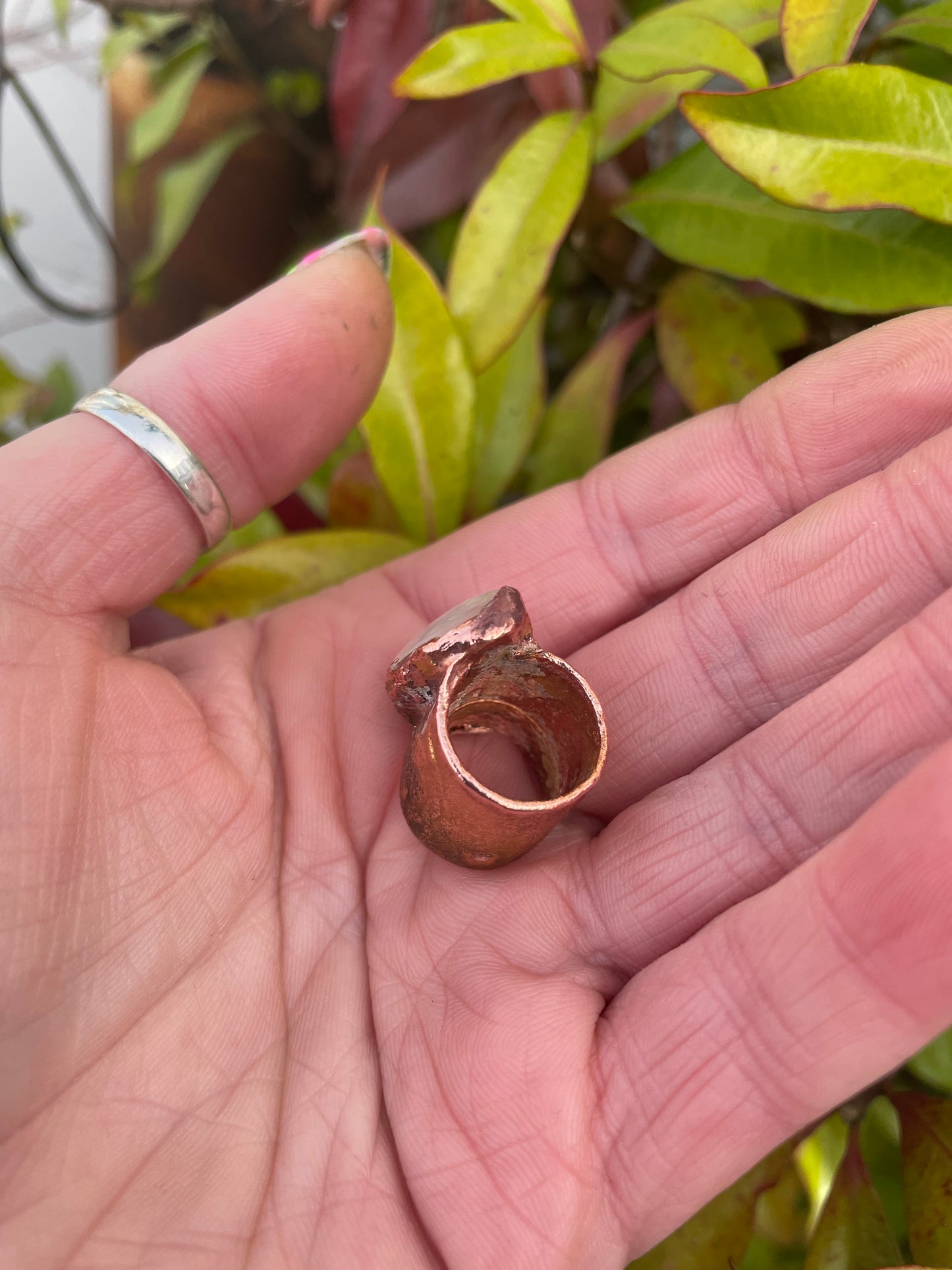 Rose Quartz Copper Bead