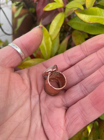 Rose Quartz Copper Bead
