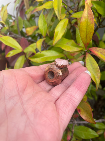 Chunky Rose Quartz Copper Bead Bae