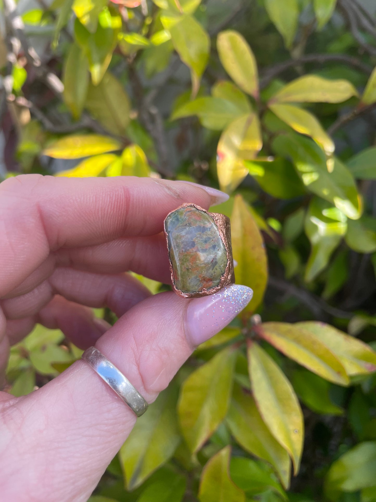 Copper Unakite Bead