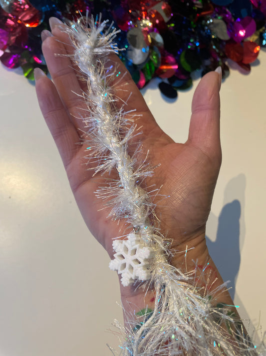 Snow Flake Festive Bead Wrap