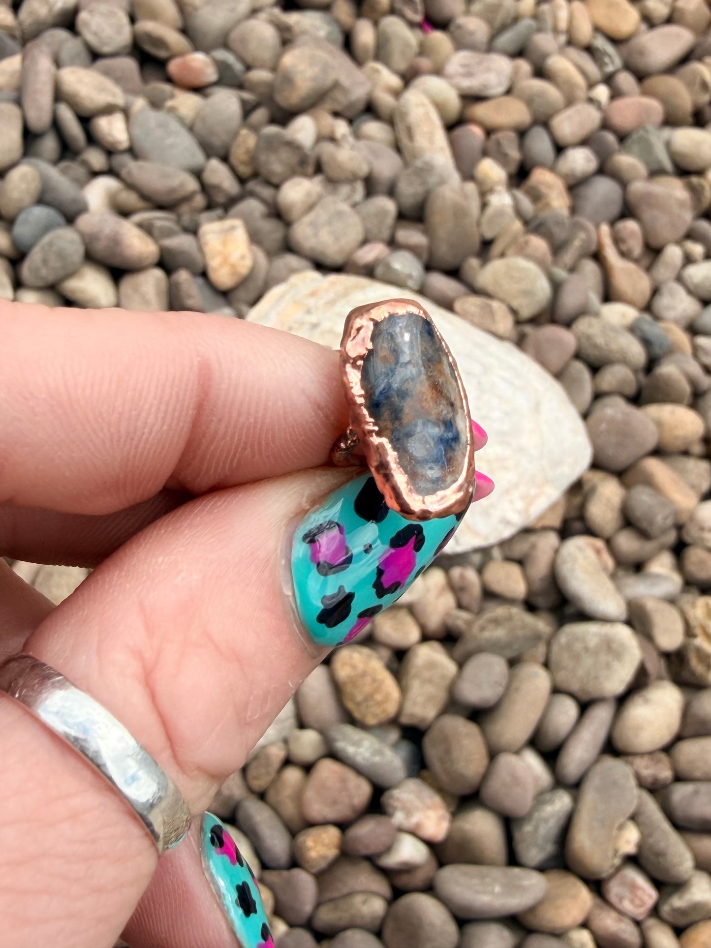 6mm Floating Sodalite Dreadlock Ring