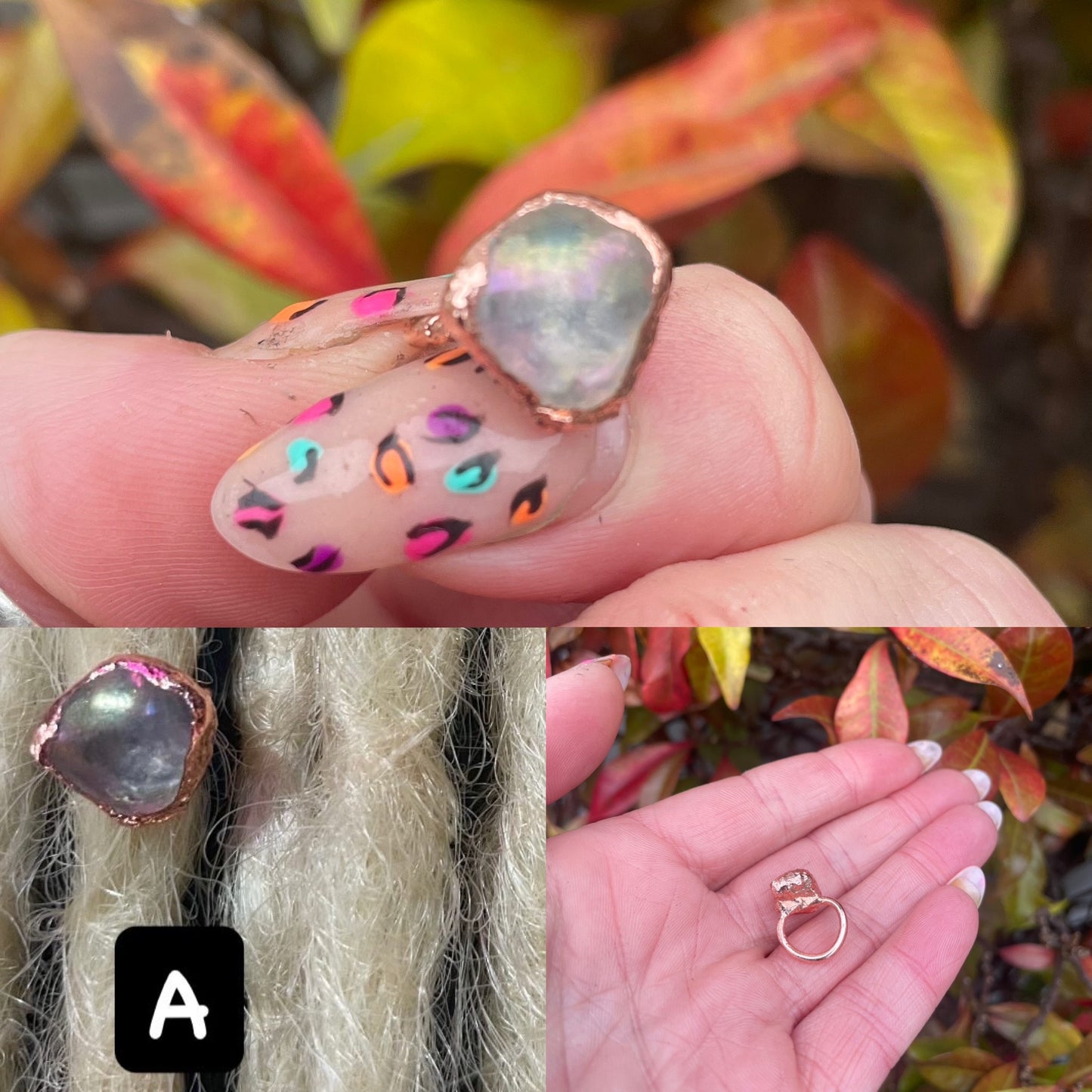 Floating Aura Quartz Crystal Beads