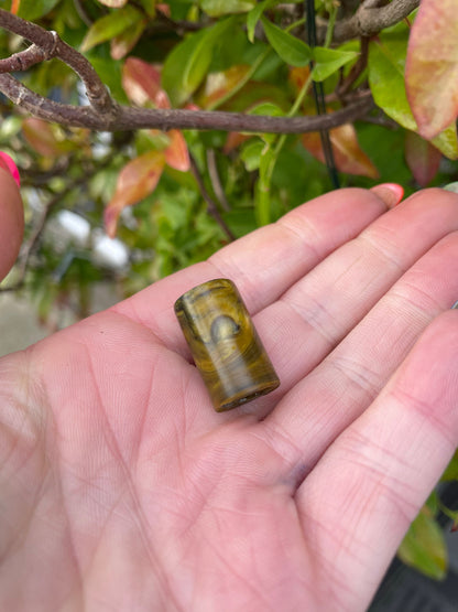 Mustard Acrylic Dreadlock Bead