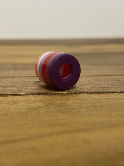 Berry Vanilla Acrylic Dreadlock Bead