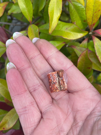 Mini Rose Quartz Copper Bead