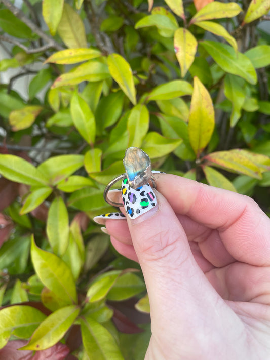 Flashy Lab silver plated ring