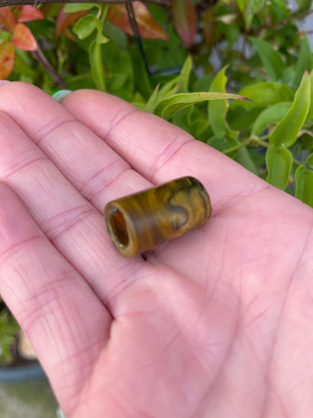Mustard Acrylic Dreadlock Bead
