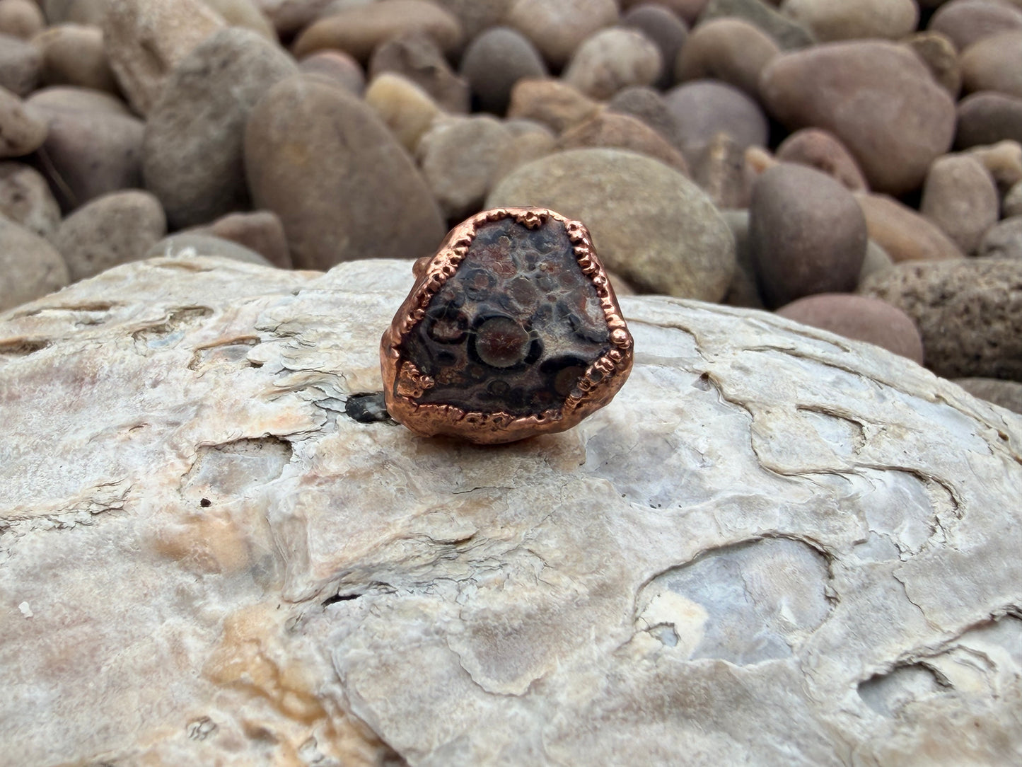 6mm Eye Floating Agate Dreadlock Ring