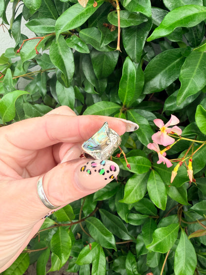 10mm “Sharktooth” abalone shell bead