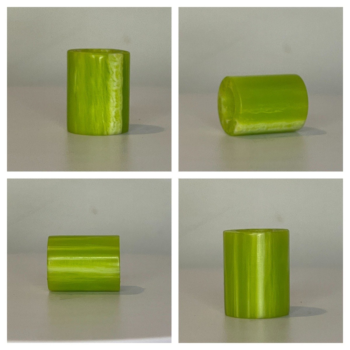 Lime Acrylic Dreadlock Bead