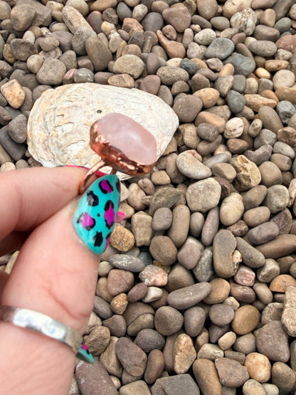 8mm Floating Rose Quartz Dreadlock Bead
