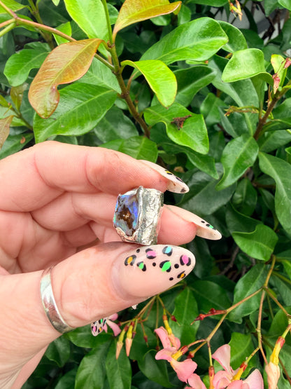 8mm “Eye” abalone shell bead
