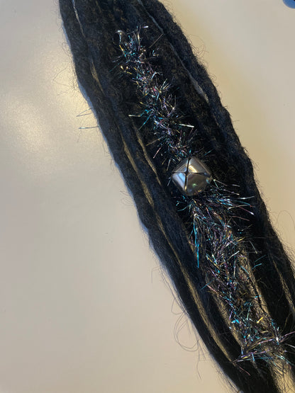 Black Festive Jingle Bell Bead Wrap