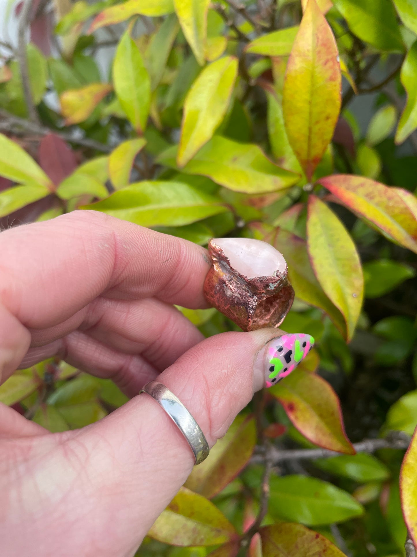 Rose Quartz Copper Bead