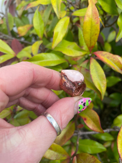 Rose Quartz Copper Bead