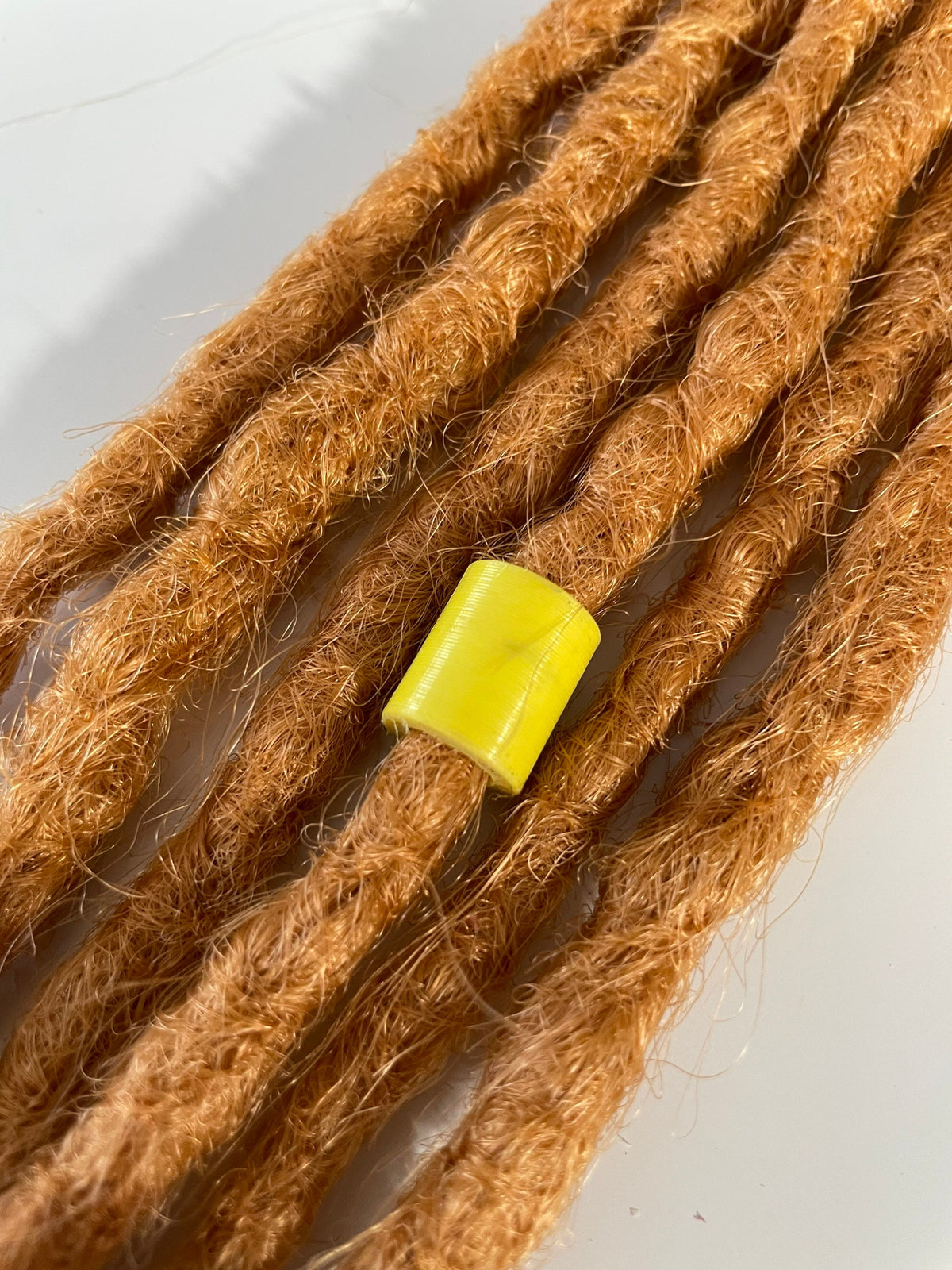 Bleach Yellow Recycled Plastic Dreadlock Bead