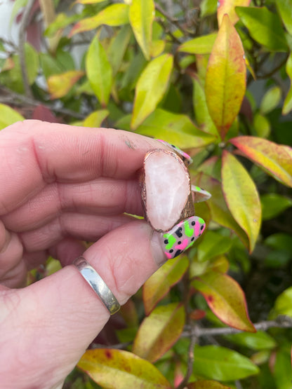 Rose Quartz Copper Bead