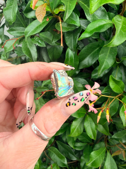 10mm “Sharktooth” abalone shell bead