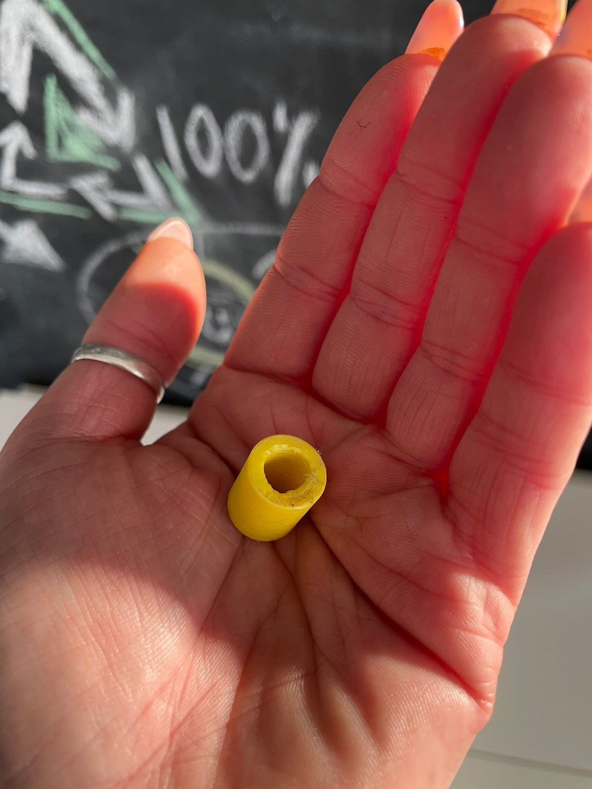 Bleach Yellow Recycled Plastic Dreadlock Bead