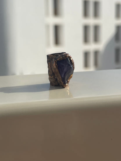 Violet Amethyst Copper Bead