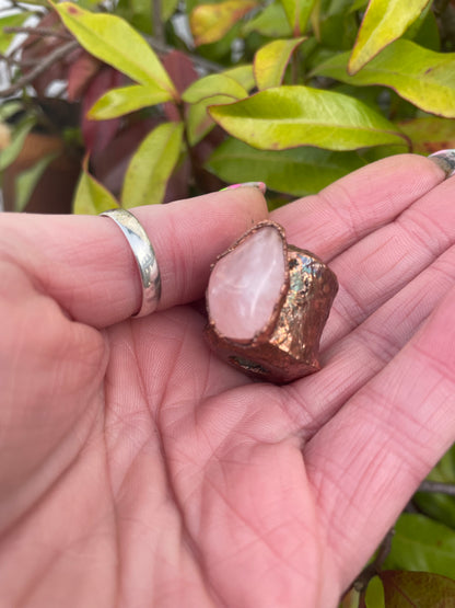 Rose Quartz Copper Bead