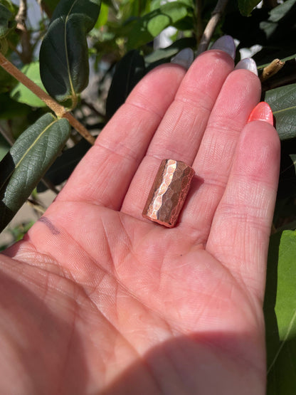 Hammered Copper Dreadlock Bead