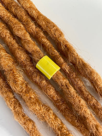 Bleach Yellow Recycled Plastic Dreadlock Bead