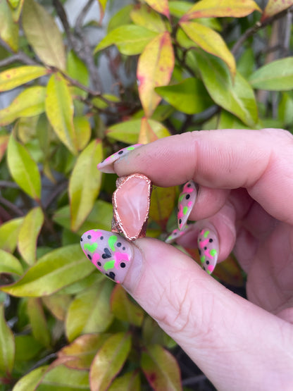 Mini Rose Quartz Copper Bead