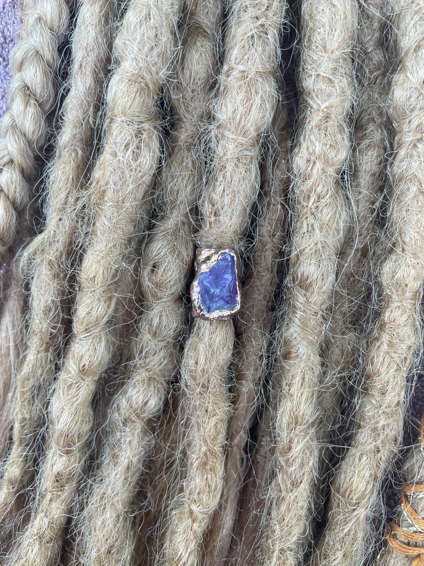 Violet Amethyst Copper Bead