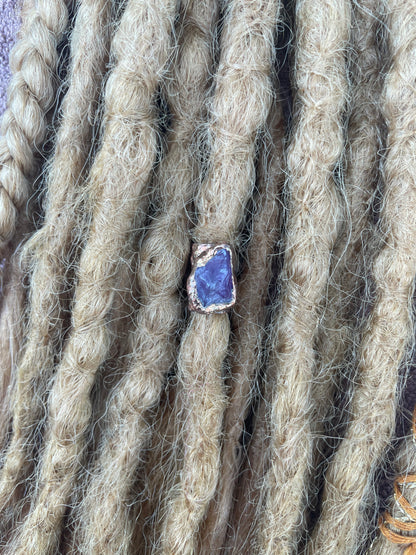 Violet Amethyst Copper Bead