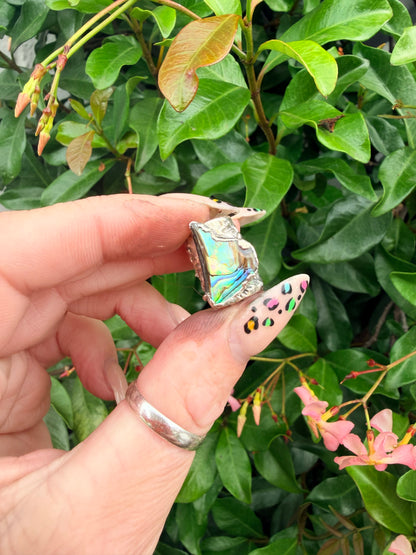 10mm “Sharktooth” abalone shell bead