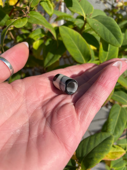 Grey Camo Acrylic Dreadlock Bead