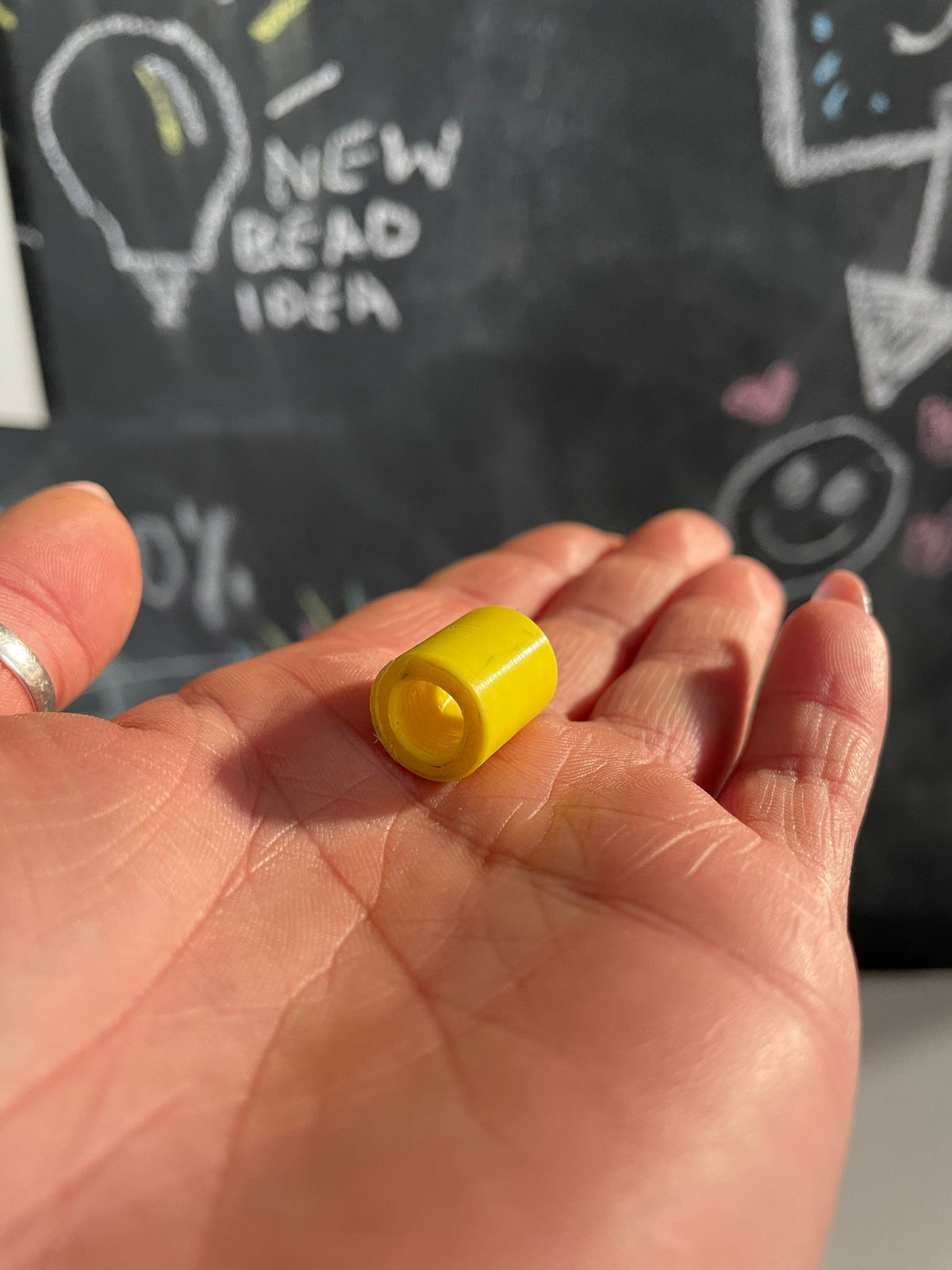 Bleach Yellow Recycled Plastic Dreadlock Bead