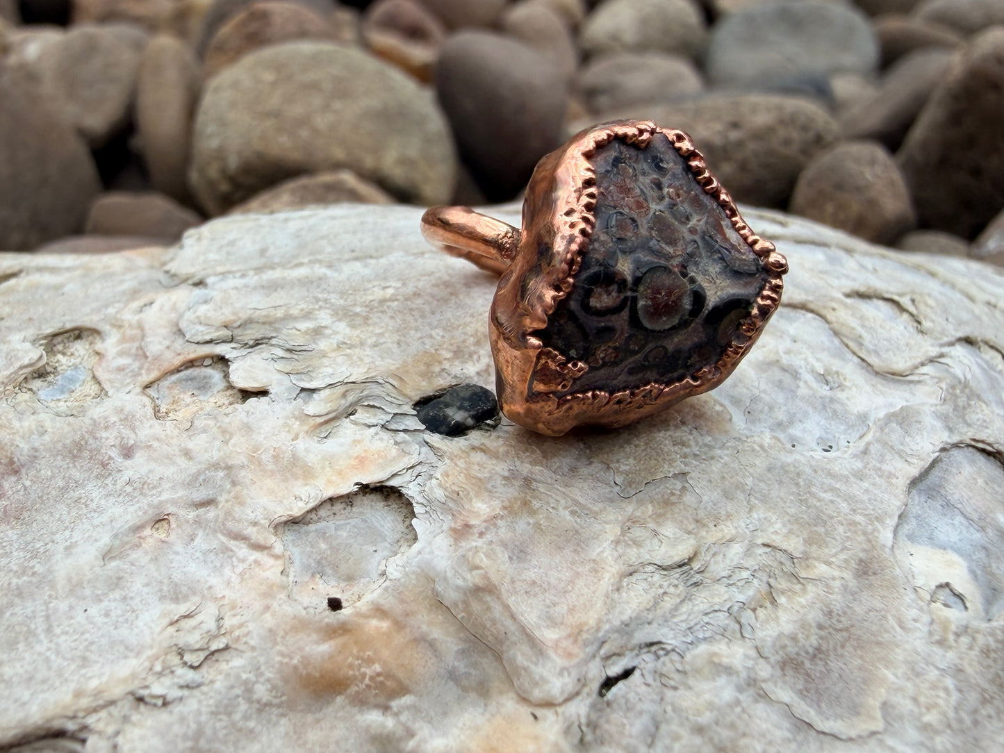 6mm Eye Floating Agate Dreadlock Ring