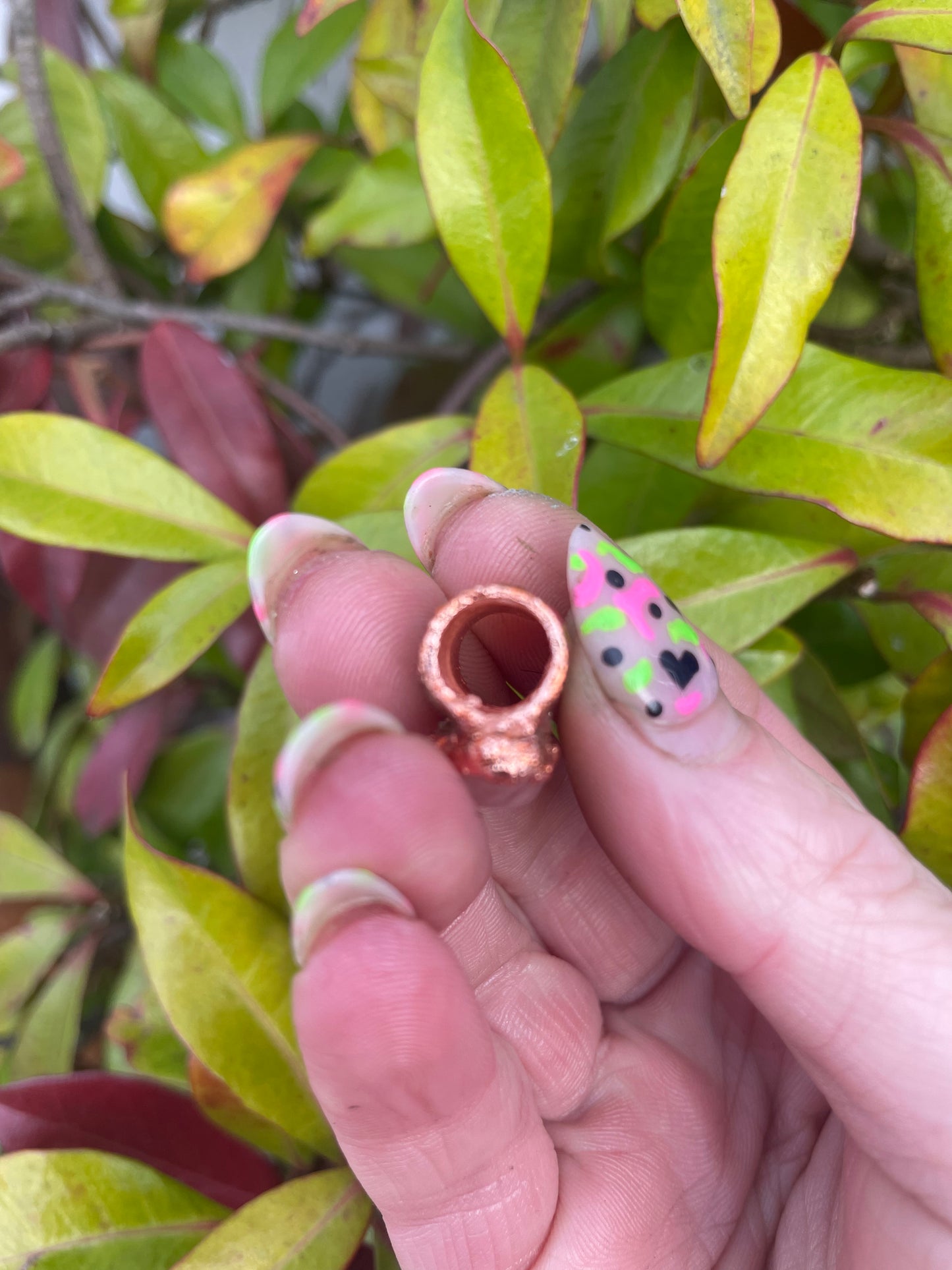 Mini Rose Quartz Copper Bead