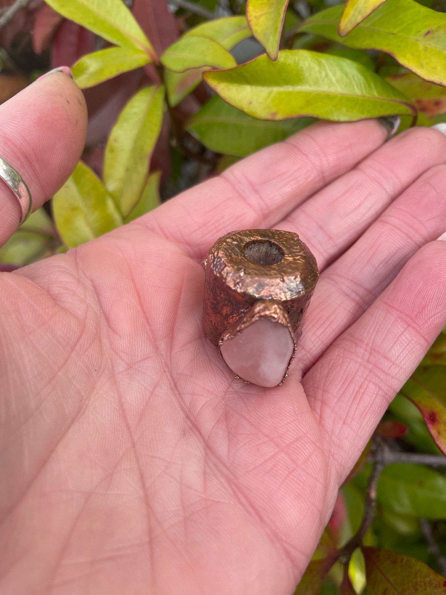 Chunky Rose Quartz Copper Bead Bae